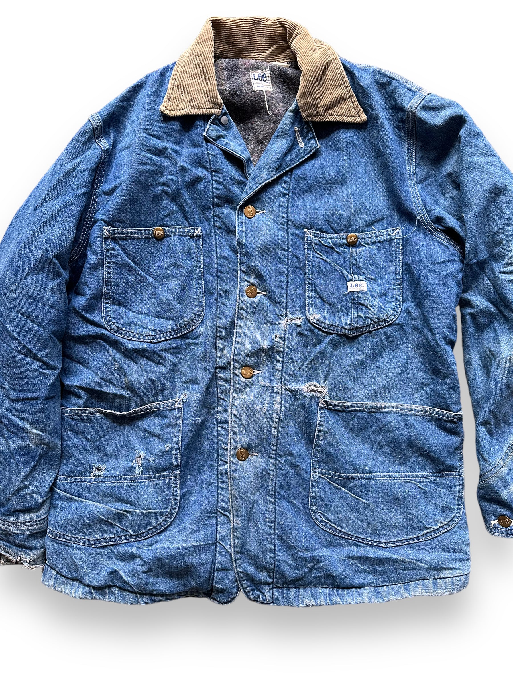 Vintage 1970s Lee Blanket-lined Denim Jacket With Corduroy Collar - Etsy